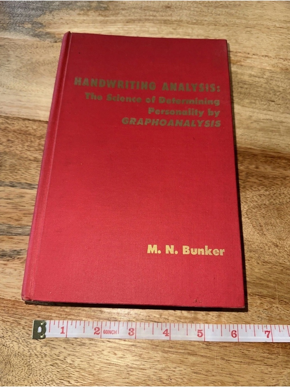 Handwriting Analysis by M. N. Bunker - Red Hardcover Book